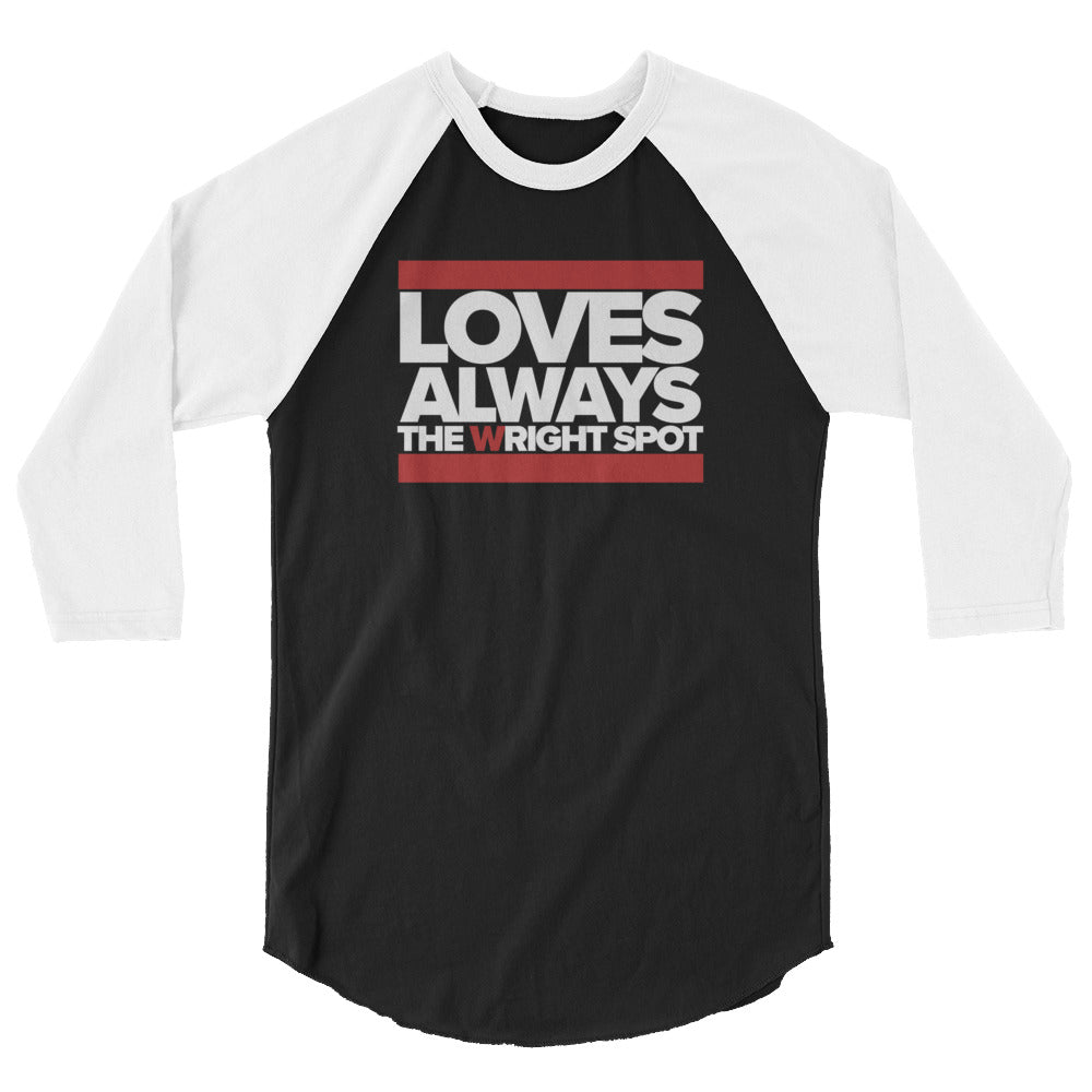 LOVES ALWAYS 3/4 sleeve raglan shirt